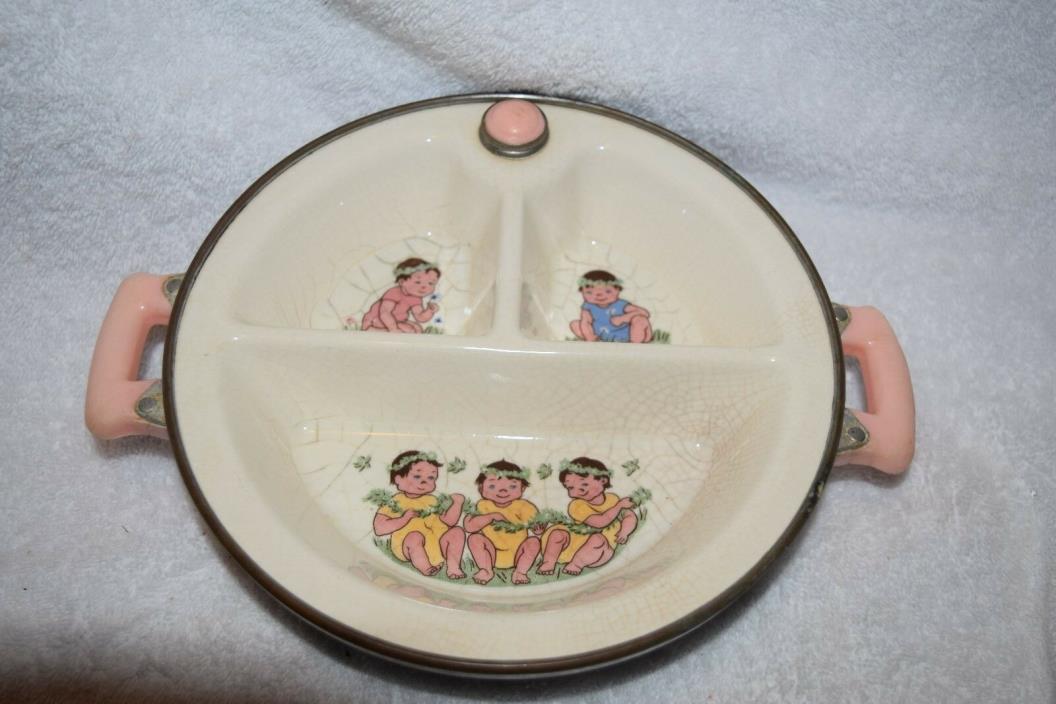 Vintage Excello Warming Divided Baby Dish