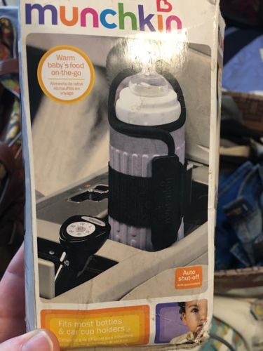 Munchkin Travel Car Baby Bottle Warmer, Grey/Black With Original Box No Manual