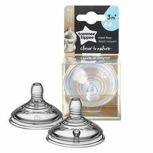 Tommee Tippee Closer to Nature Medium Flow Nipples, 2 Count
