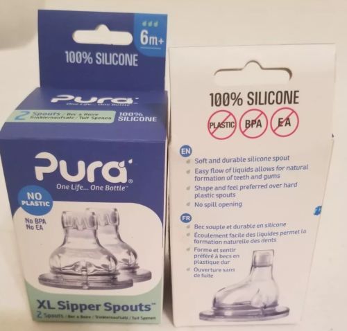 Pura XL Sipper Spouts 4 Spouts NO PLASTIC, BPA, or EA - 100% Silicone Free Ship.