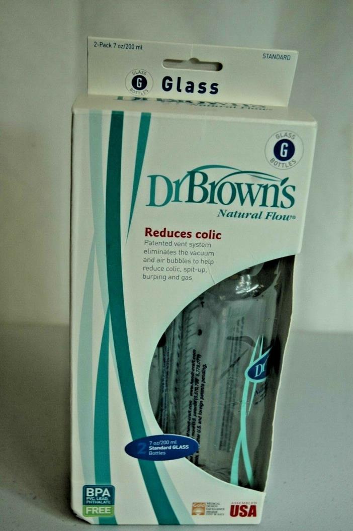 DR. BROWNS NATURAL FLOW GLASS 7oz bottles reduces colic