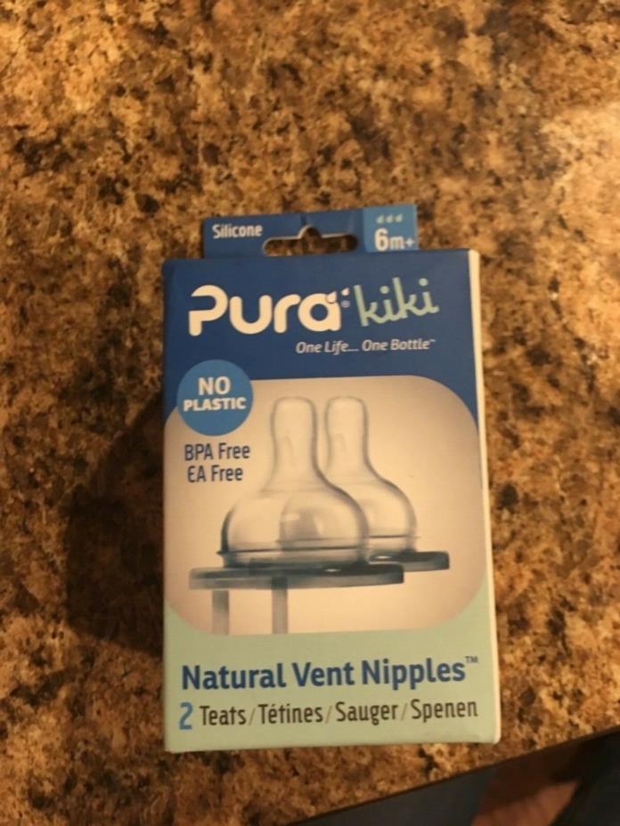 New, Pura kiki Natural Vent Nipples