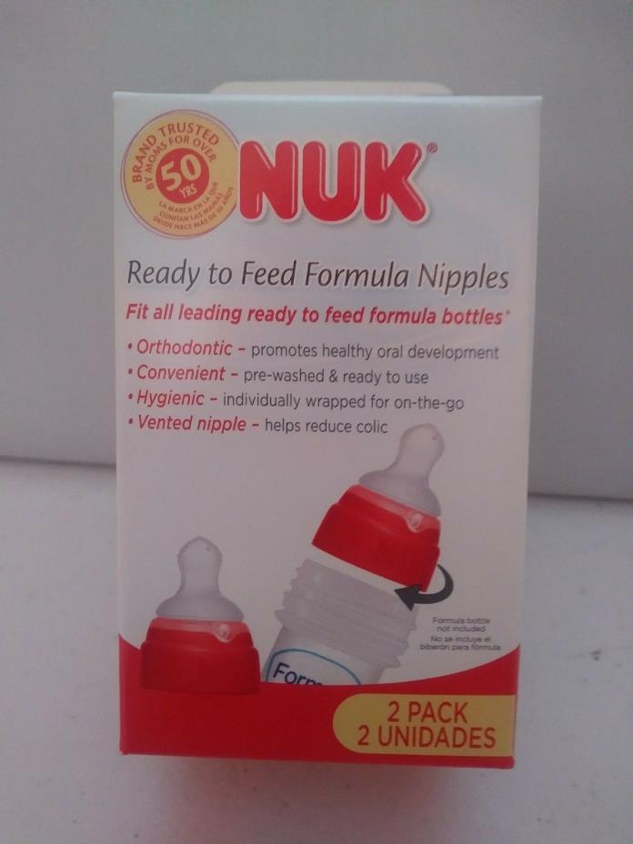 NUK Case Of 36 Ready to Feed Formula 0-6 M Nipples NEW SEALED