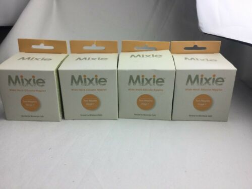 Lot Of 4 Mixie Nipple Stage 1 pkg of 2 (Total Of 8 Nipples)
