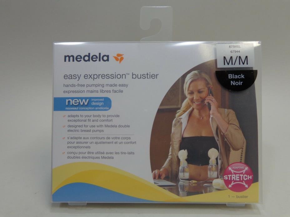 Medela Easy Expression Bustier for Easy Hands Free Pumping Black Medium New