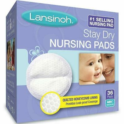 Lansinoh Stay Dry Nursing Pads Medium 36 Each (Pack of 3)