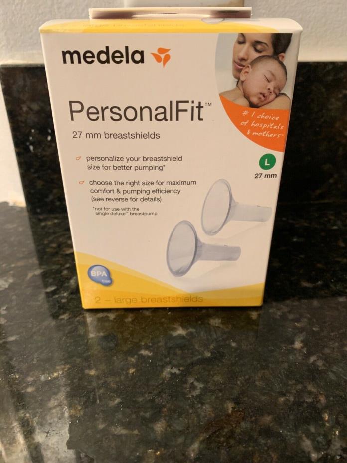 MEDELA PERSONAL FIT 27MM BREASTSHIELDS LARGE ~2 SHIELDS~ BRAND NEW