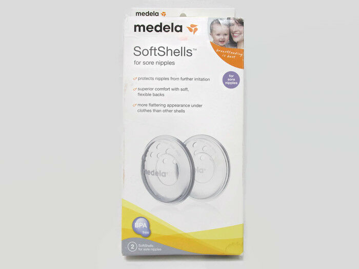 Medela Soft Shells For Sore Nipples New 2 SoftShells Soft Flexible Backs