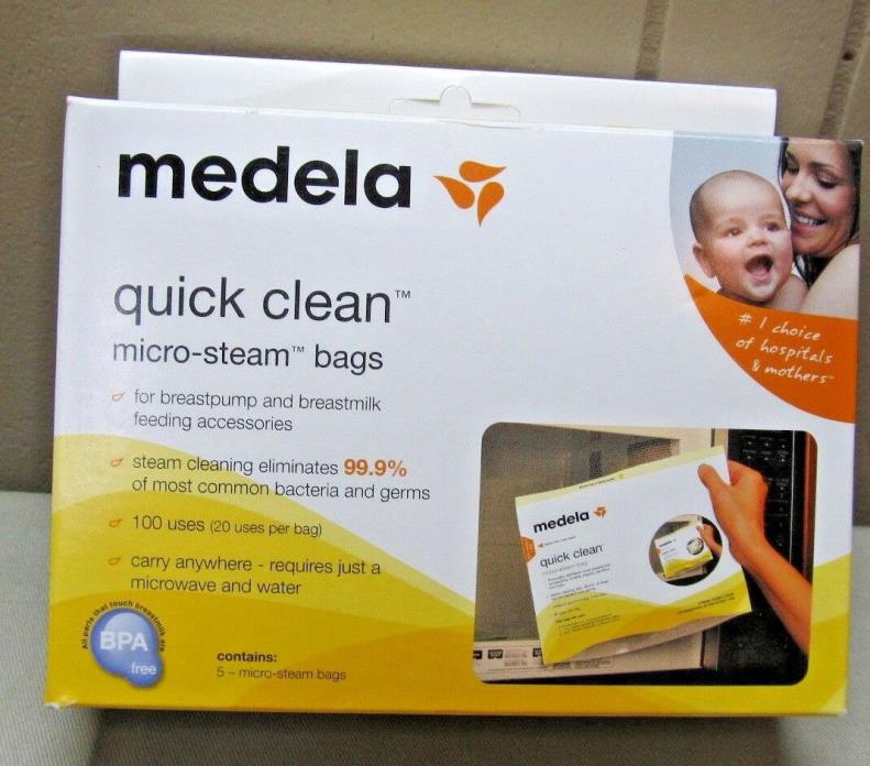 MEDELA - QUICK CLEAN MICRO STEAM BAGS - 5 BAGS Per BOX #87024