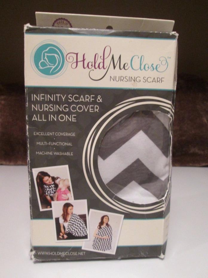 Hold Me Close  Infinity / Nursing Scarf In One Chevron Gray White
