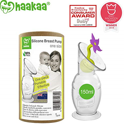 Haakaa Silicone Breastpump Breastfeeding with Suction Base and Flower Stopper