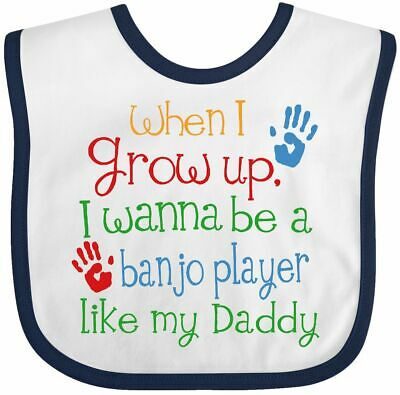 Inktastic Banjo Player Like Daddy Baby Bib Childs Kids Gift Son My Cute Apparel