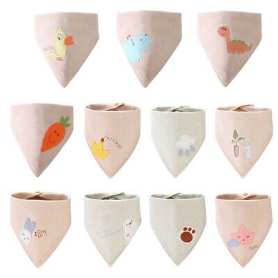 Kids Baby Boy Girl Print Triangle Feeding Head Scarf Towel Bib Bandana Saliva US