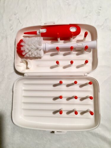 Baby Dish Drying Rack OXO Tot On The Go Bottle Brush Portable Compact Travel Set