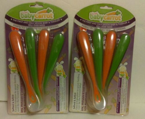 Sweet baby Carrot Silicone Spoons BPA, Phthalate & Lead Free NON ALLERGENIC