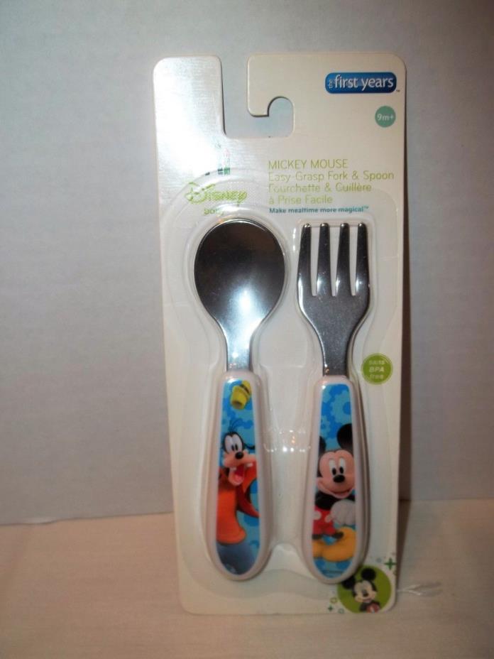 Disney Mickey Mouse Baby Metal Fork & Spoon Set