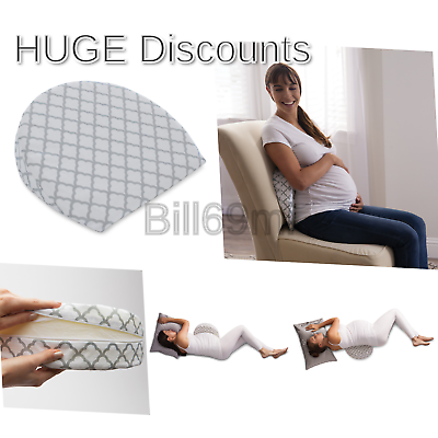 Boppy Pregnancy Wedge with Jersey Slipcover, Scalloped Trellis White