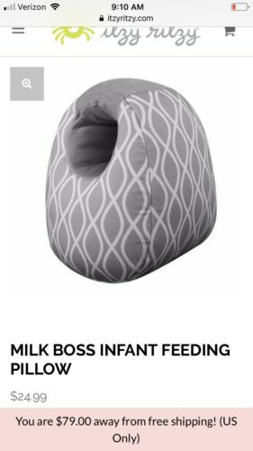 Itzy Ritzy Milk Boss Infant Feeding Support Pillow, Platinum Helix
