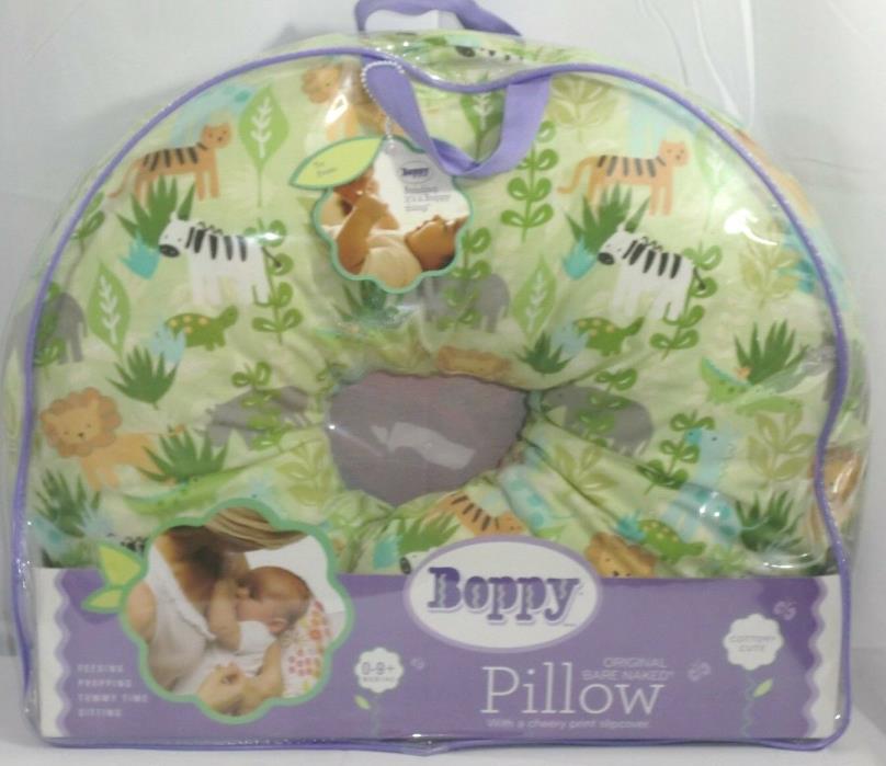 Boppy Original Bare Naked Pillow eith Jungle Print Cover in Original Package