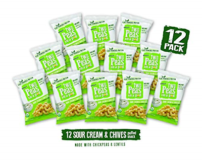 Sprout Organic Two Peas in a Pod Plant Powered Protein Puffed Snacks, Sour Cream