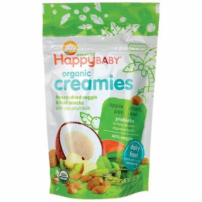 HappyBaby Organic Creamies - Apple, Spinach, Pea & Kiwi 1 oz (28 grams) Pkg
