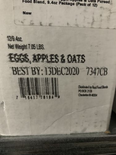 Real Food Blends (Eggs, Apples, Oats) flavor - box of 12