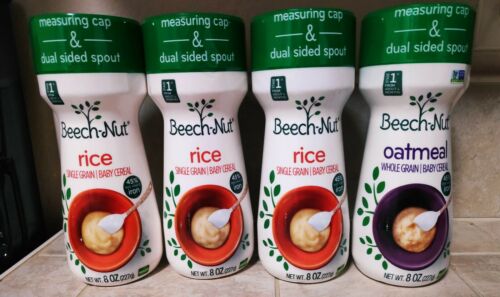 1 Stage Beech-Nut Baby Cereal Rice Single Grain 3pack 1 Oatmeal whole grain 8oz
