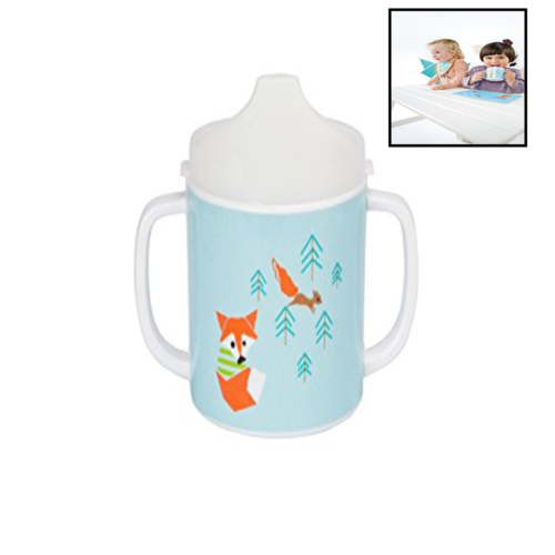 Baby 2 Handle Cup W Lid & Silicone Little Tree Fox FREE SHIPPING Baby Boys