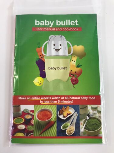 Baby Bullet Replacement User Manual & Cookbook & Pocket Nutritionist