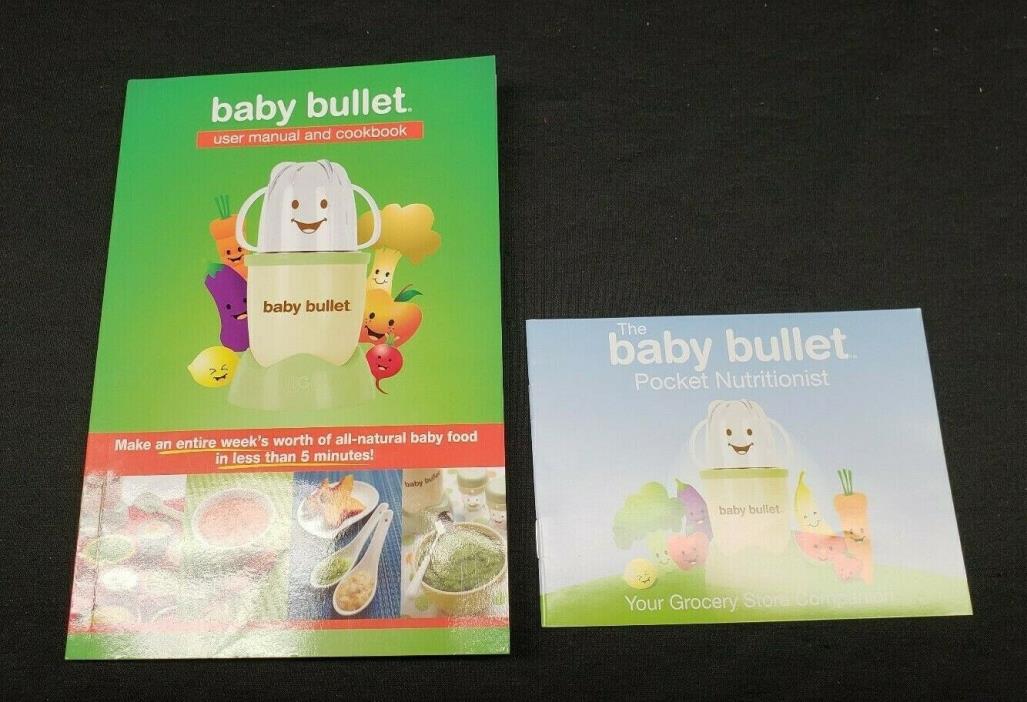 Magic Bullet Baby Bullet Recipe Instruction Book & Pocket Nutritionist Booklet