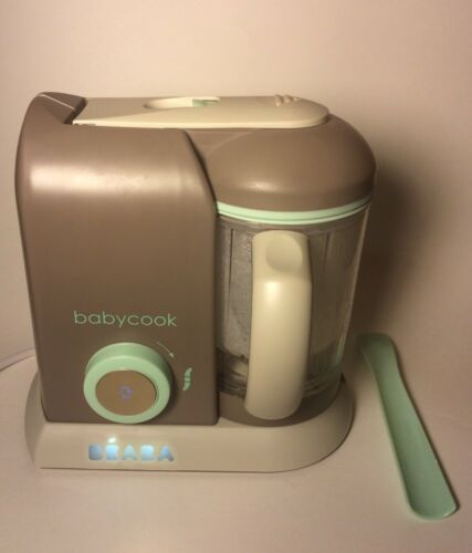 Beaba Babycook Pro Baby Food Maker 4 in 1 Steamer Blender Latte Mint Blue Grey