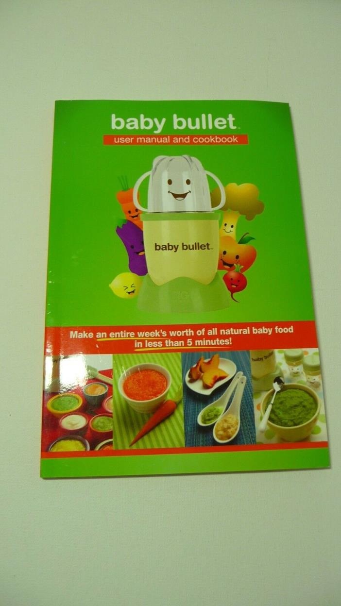 Original Baby Bullet User Manual Recipe Cookbook Used