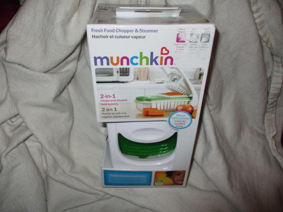 Munchkin 2-in-1 Fresh Food Chopper and Steamer Recipe Book Included