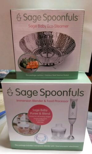 Sage Spoonfuls Baby Food Maker Immersion Hand Blender & Food Processor + Steamer