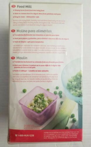 Nuk Fresh Food Mill Annabel Karmel BPA Free Baby Manual Grinder Blender