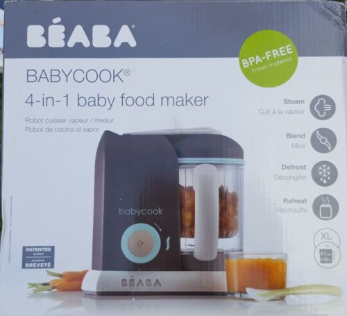 BEABA Babycook 4-in-1 Baby Food Maker, Steam Cooker & Blender latte mint NIB UEC