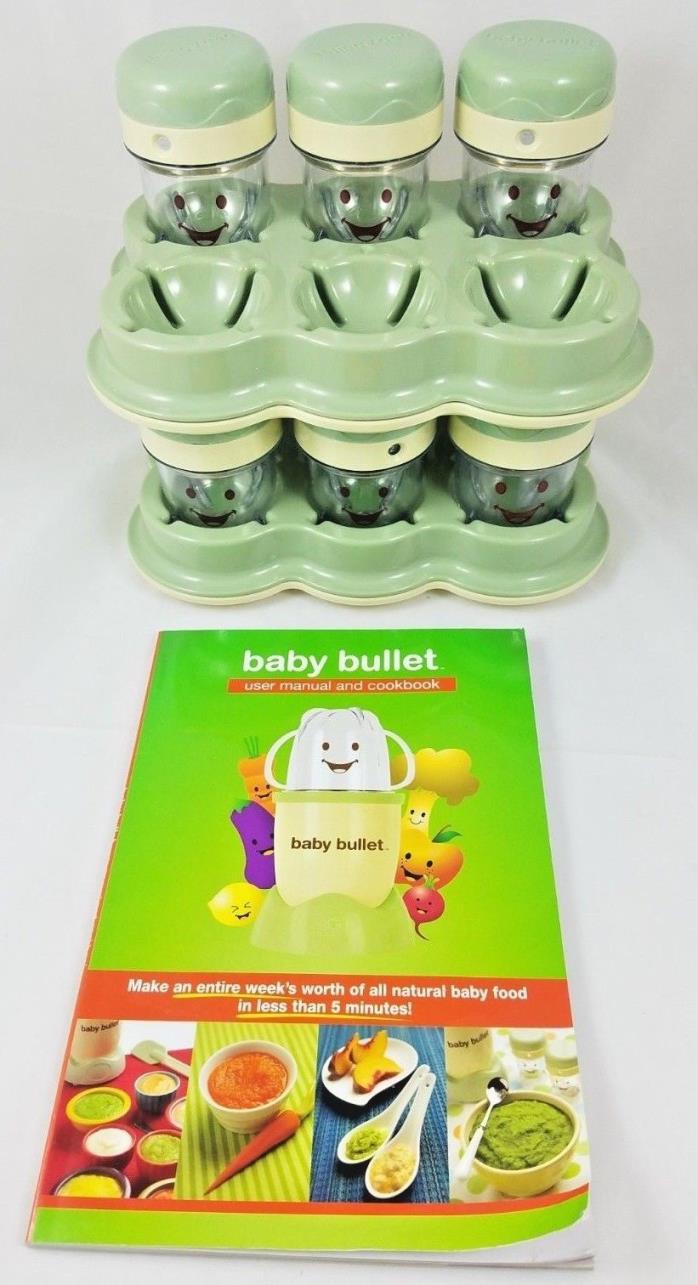 Magic Bullet Baby Bullet Date/Dial Storage Cups w/lids, trays and cookbook