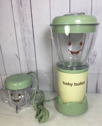 Baby Bullet Food Blender Processor Short Smile Cup Handles Blade Working BB-101
