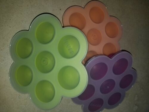 BEABA Multi-Portion Silicone Baby Food Storage Container FREEZER Molds Lot of 3