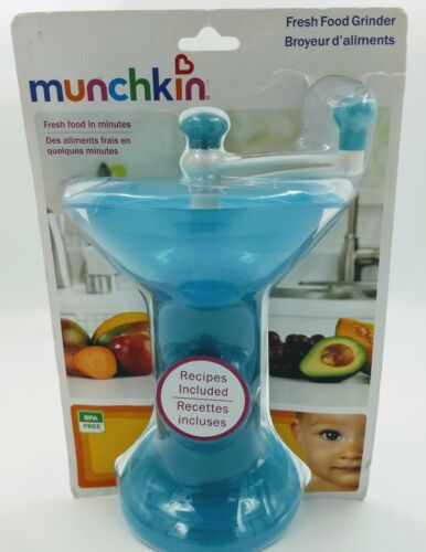 Munchkin Baby Fresh Food Masher Grinder Puree Food Light Blue. BPA Free