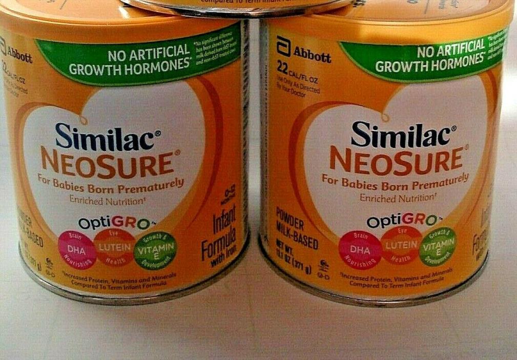 Similac Neosure for Premature babies 22 cal/oz Powder 13.1 oz cans. Lot = 2 cans