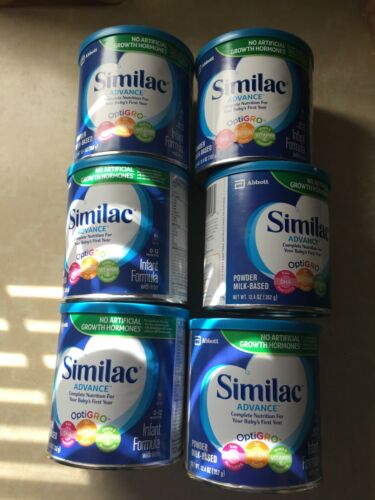 6x Similac Advance 1 Stage Infant Formula with Iron Powder Milk 12.4 Oz New!