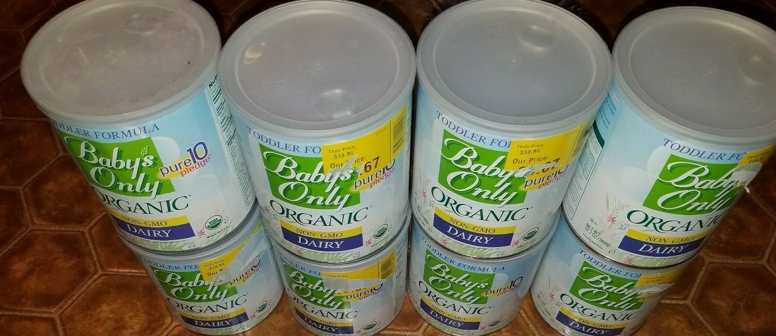 Lot Of 8 Baby’s Only Organic Dairy Formula Toddler - 12.7 oz - Powder- NEW!