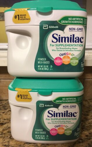 New Similac For Supplementation Formula 2 Tubs 1.45lbs Each