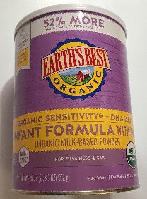 Earth's Best Organic Sensitivity Infant Formula with Iron - 35oz DHA/ARA Lutein