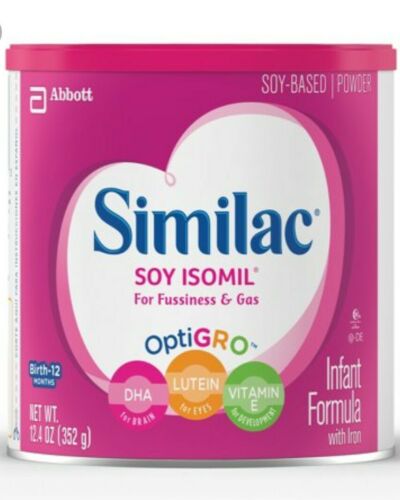 (2)Similac Soy Isomil cans 12.4oz Infant formula, exp: 04/2019