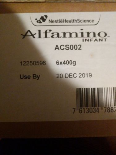 Brand New  SEALED Alfamino infant formula CASE. Six (6) cans DEC 20 2019 expires