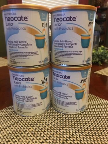 9 Sealed Cans Neocate Jr Junior Unflavored and Vanilla Formula