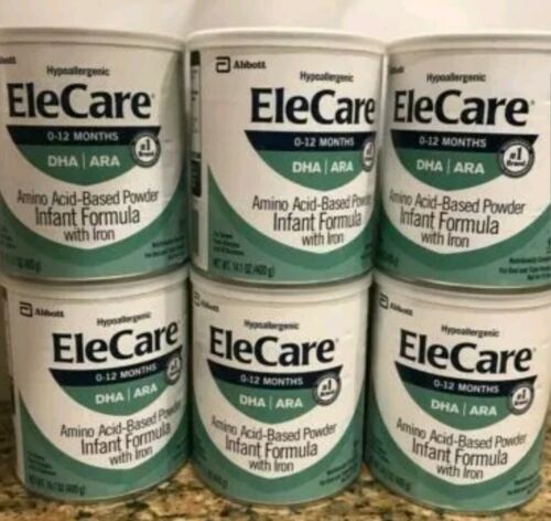 EleCare 0-12 DHA/ARA Infant Formula with Iron 6 - 14.1 Cans NEW Exp 12/2020