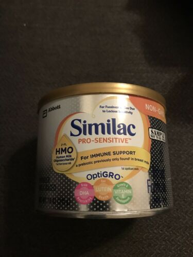 Similac Pro-Sensitive Formula Non-GMO 7.6oz HMO DHA lutein Lactose Sensitive Can